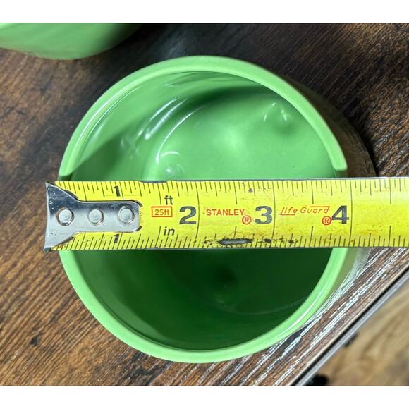 Rae Dunn “Only Good Chives” Set  Classic Green  Stackable Bowls 4” - Picture 9 of 9